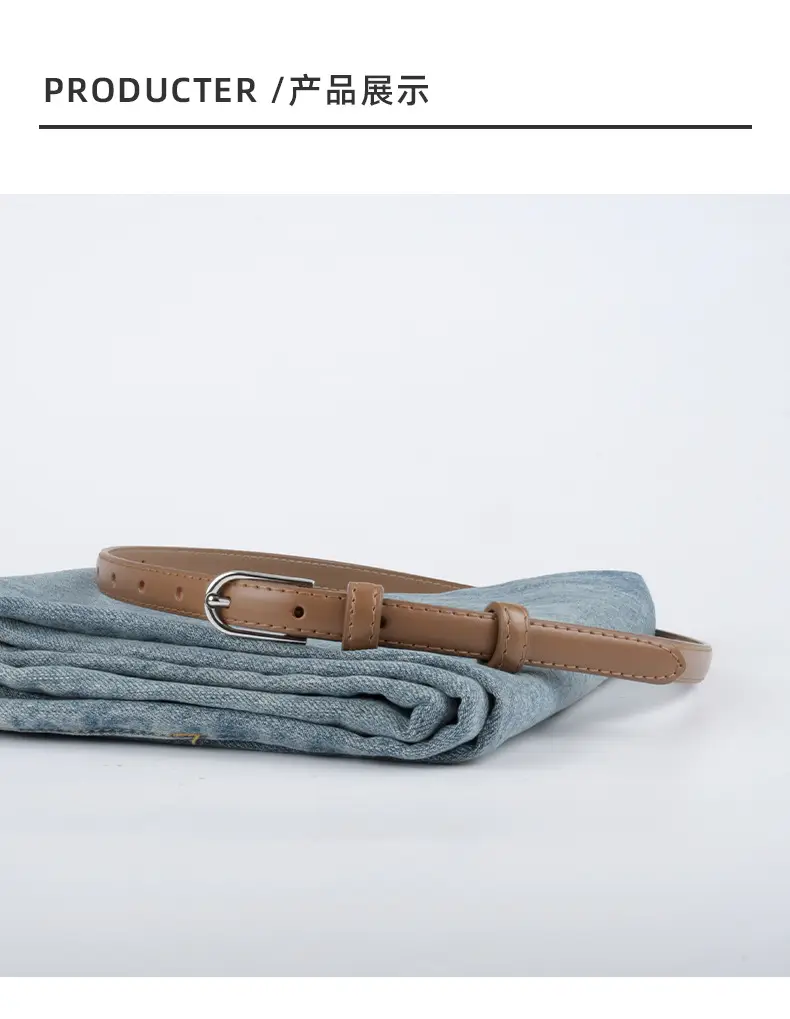 Black Genuine Leather Women's Belt for Jeans & Dress — feature 10