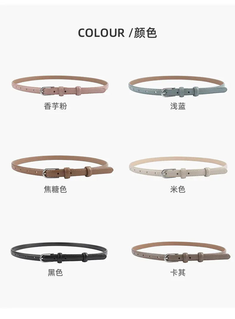 Black Genuine Leather Women's Belt for Jeans & Dress — feature 9