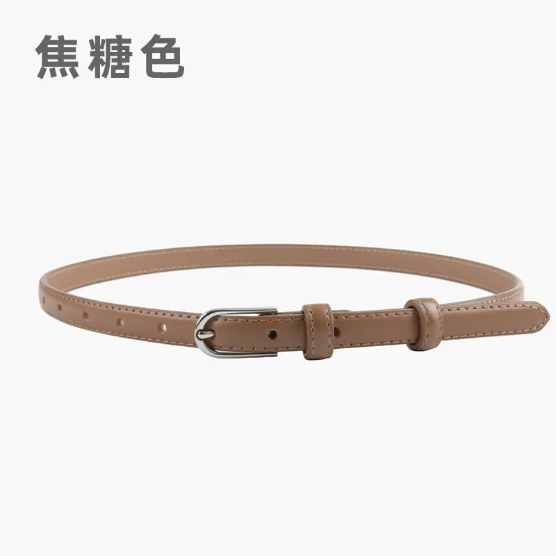Black Genuine Leather Women's Belt for Jeans & Dress - Image 2