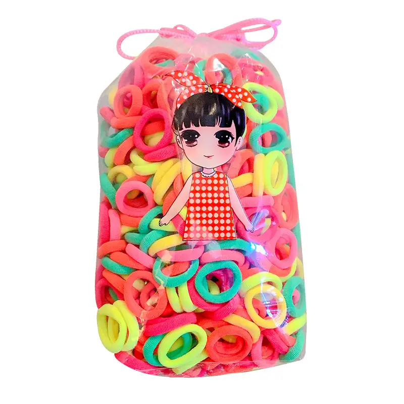 Children's Rubber Hair Bands for Girls High Pony Tails - Image 32