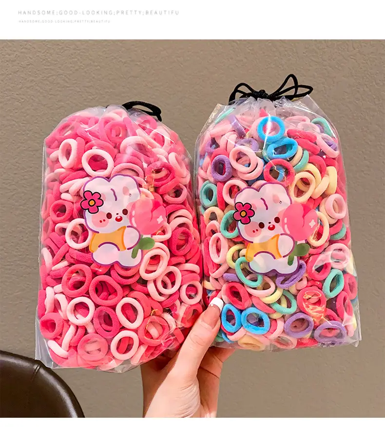Children's Rubber Hair Bands for Girls High Pony Tails — feature 12