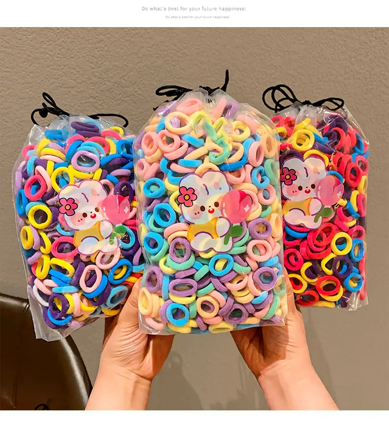 Children's Rubber Hair Bands for Girls High Pony Tails — feature 13