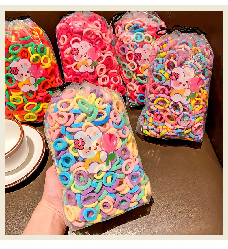 Children's Rubber Hair Bands for Girls High Pony Tails — feature 4