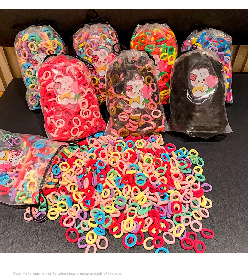Children's Rubber Hair Bands for Girls High Pony Tails — feature 7