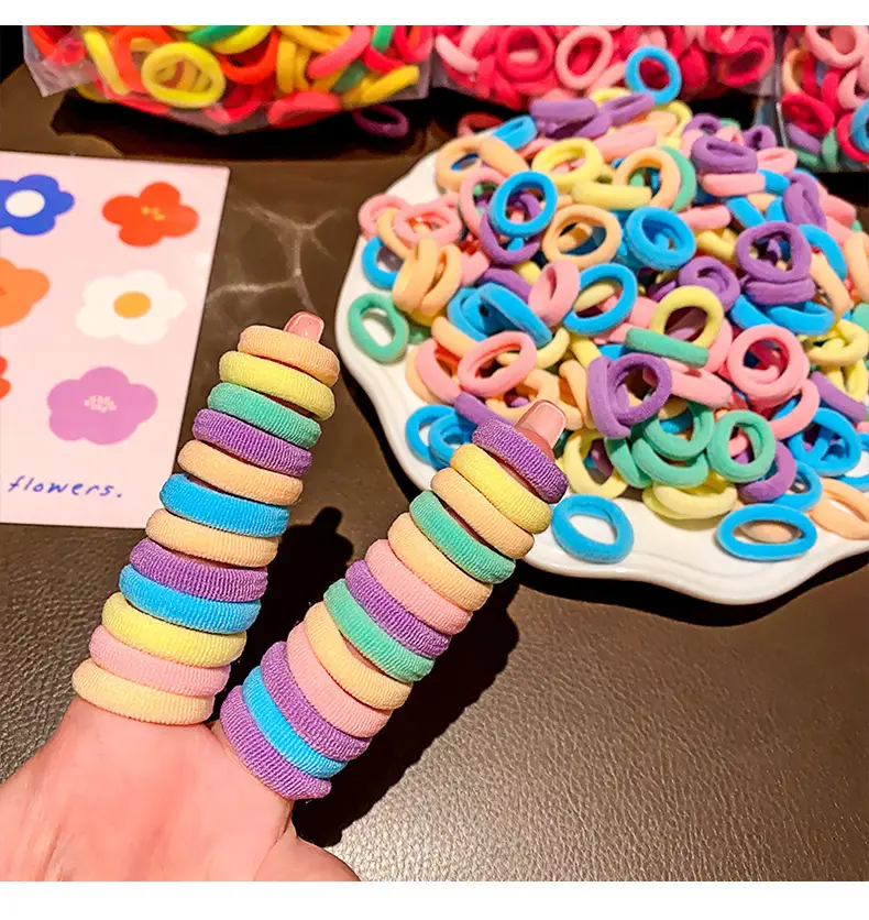 Children's Rubber Hair Bands for Girls High Pony Tails — feature 9