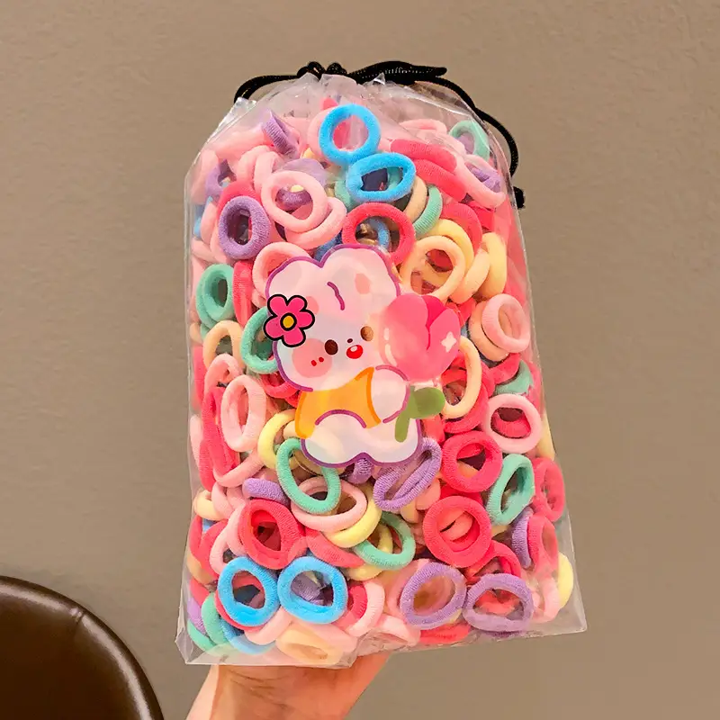 Children's Rubber Hair Bands for Girls High Pony Tails - Image 10