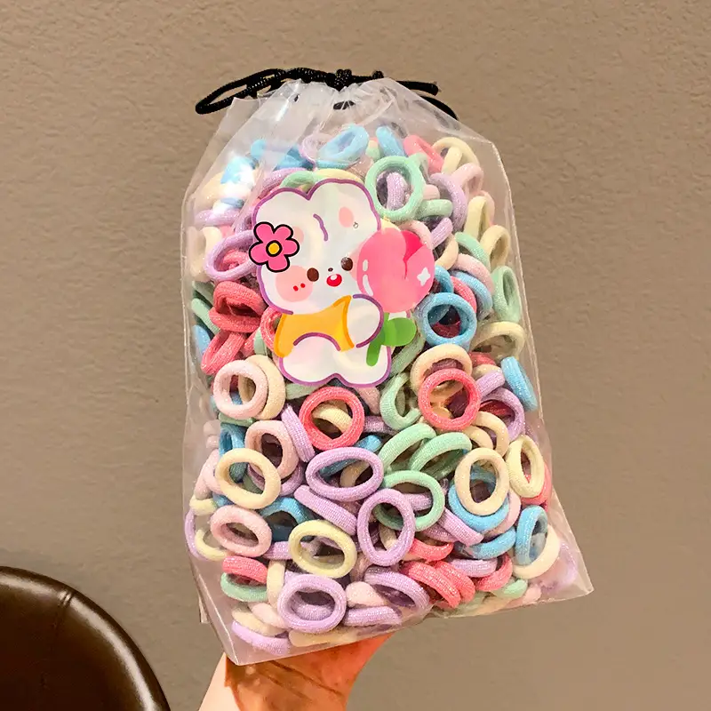Children's Rubber Hair Bands for Girls High Pony Tails - Image 12
