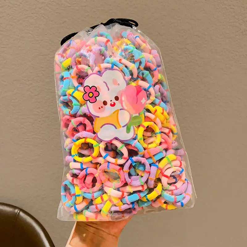 Children's Rubber Hair Bands for Girls High Pony Tails - Image 14