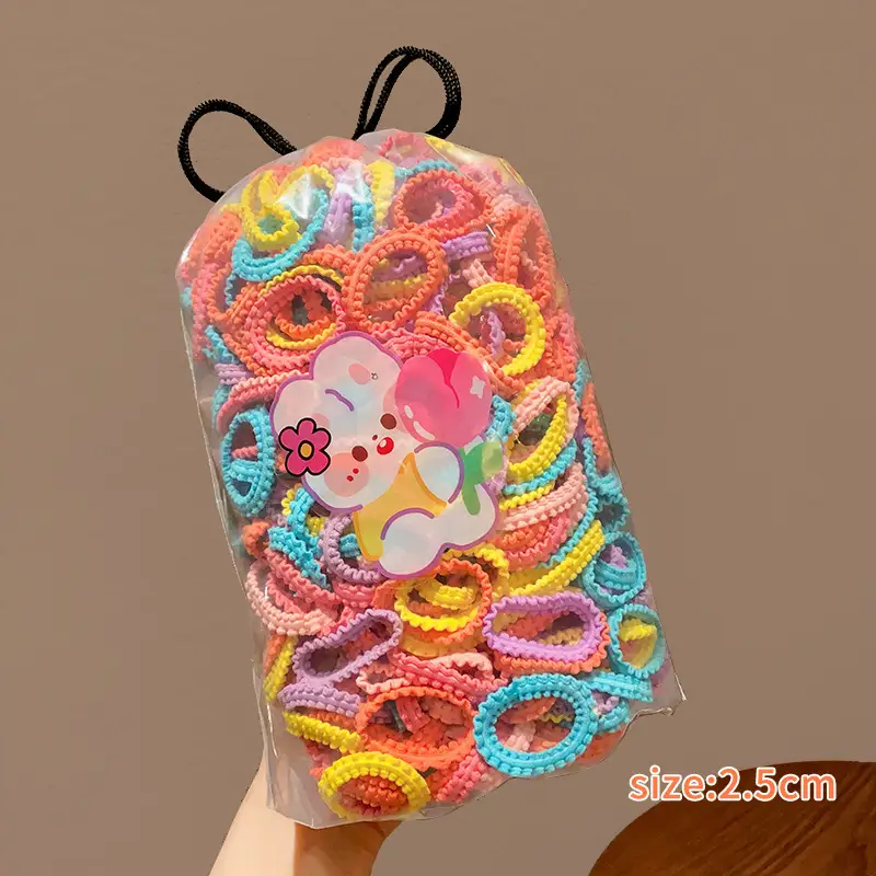 Children's Rubber Hair Bands for Girls High Pony Tails - Image 17