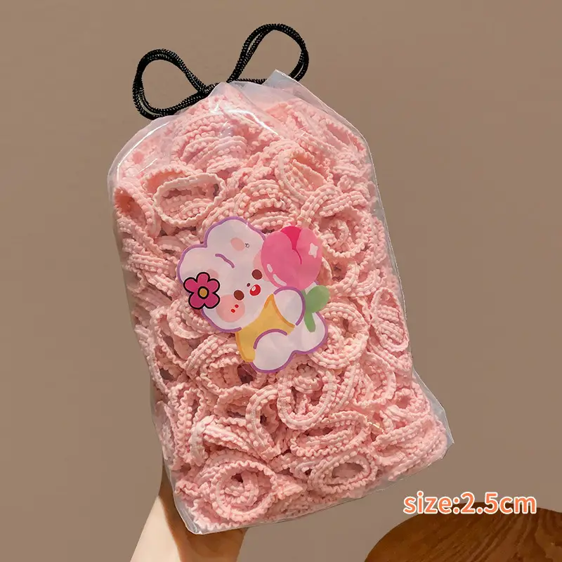 Children's Rubber Hair Bands for Girls High Pony Tails - Image 19