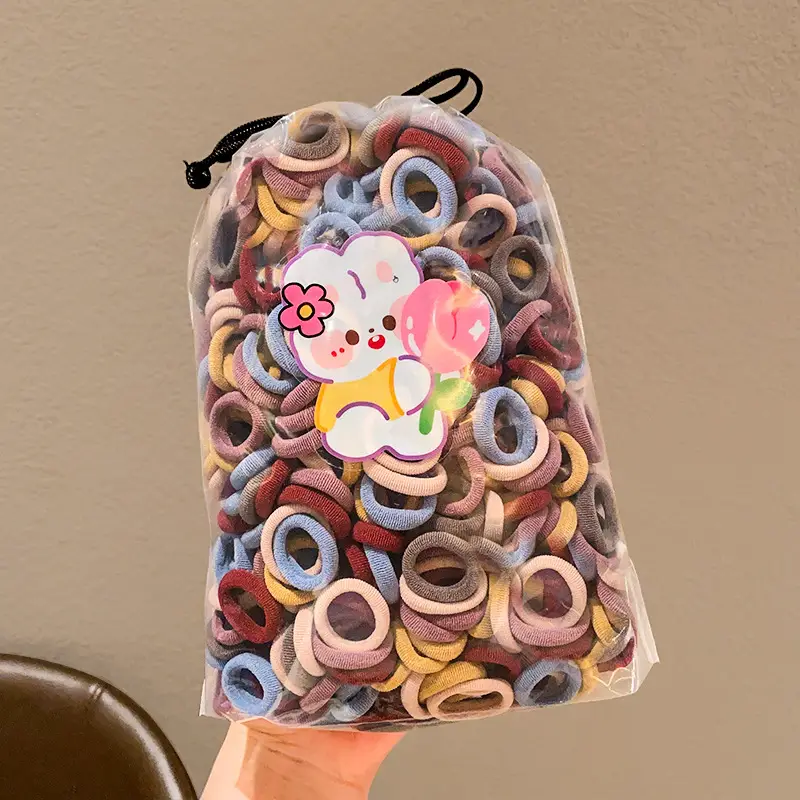 Children's Rubber Hair Bands for Girls High Pony Tails - Image 2