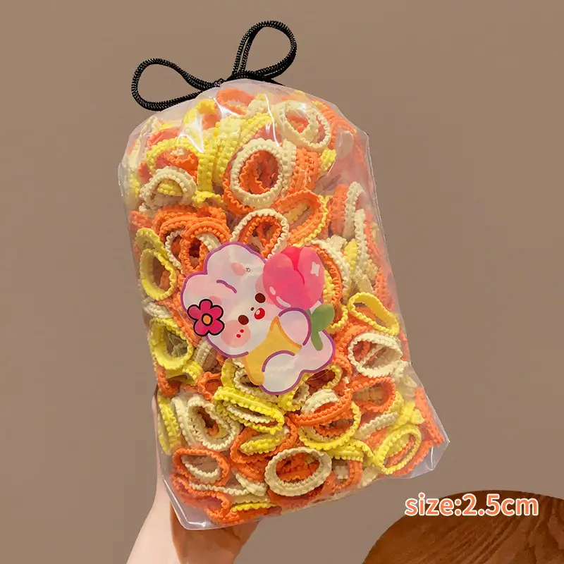 Children's Rubber Hair Bands for Girls High Pony Tails - Image 21