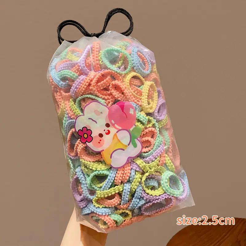 Children's Rubber Hair Bands for Girls High Pony Tails - Image 23