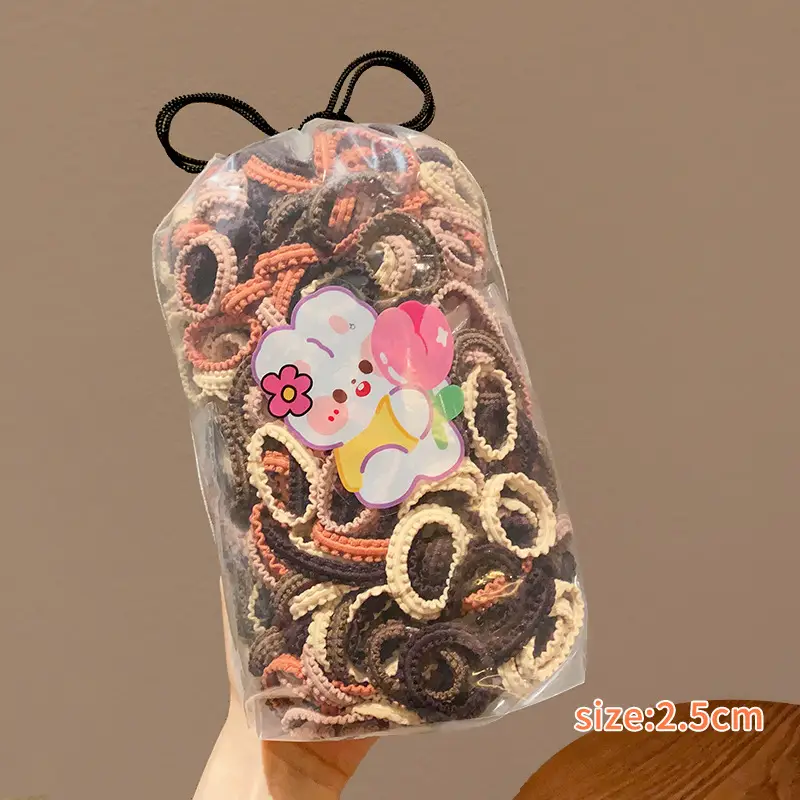 Children's Rubber Hair Bands for Girls High Pony Tails - Image 25