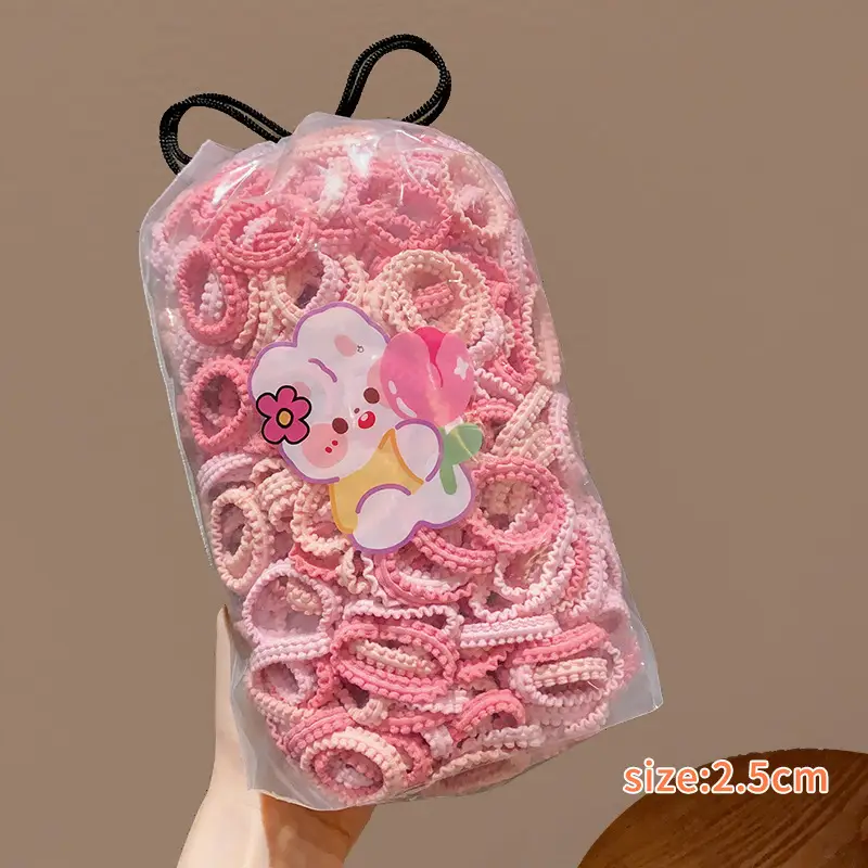Children's Rubber Hair Bands for Girls High Pony Tails - Image 26