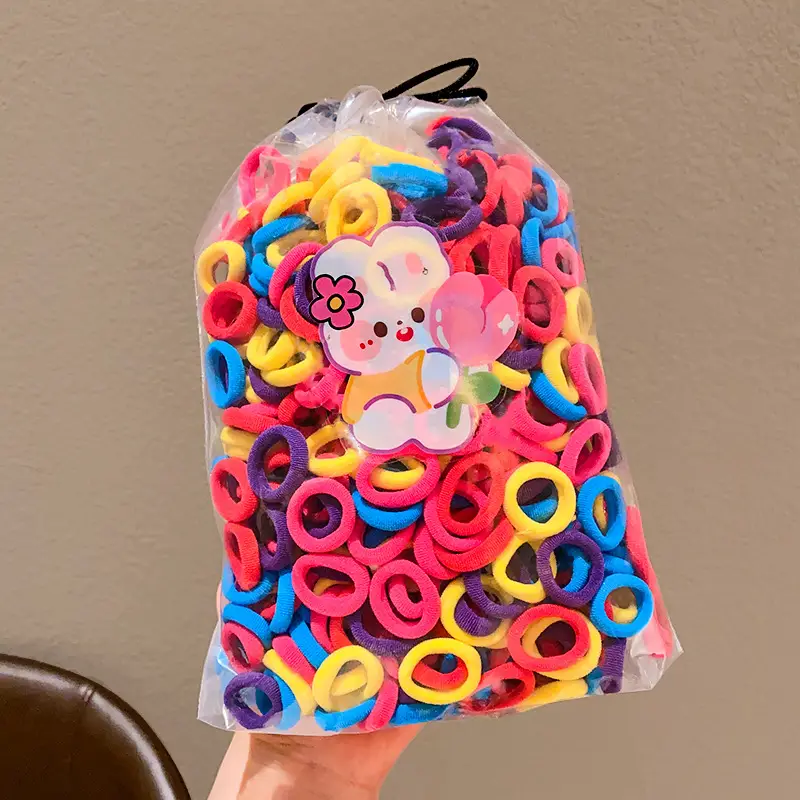Children's Rubber Hair Bands for Girls High Pony Tails - Image 5
