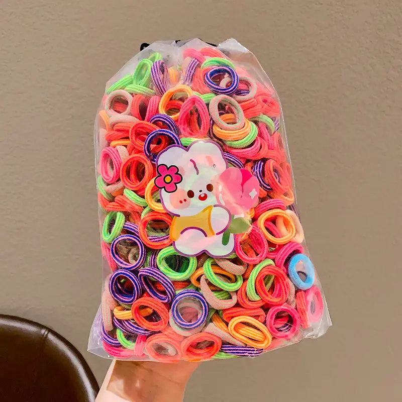 Children's Rubber Hair Bands for Girls High Pony Tails - Image 6