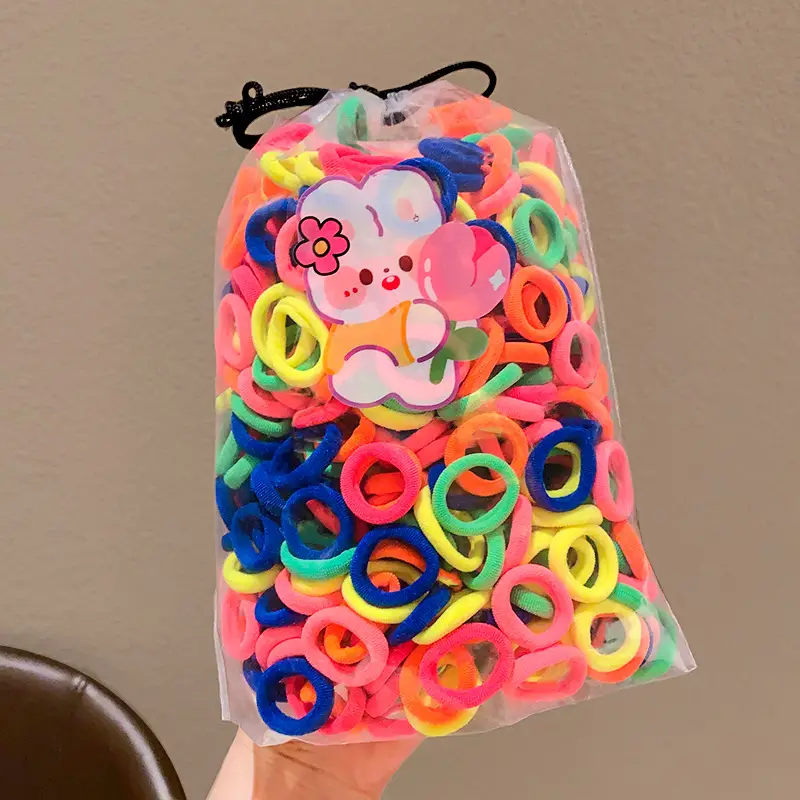 Children's Rubber Hair Bands for Girls High Pony Tails - Image 8