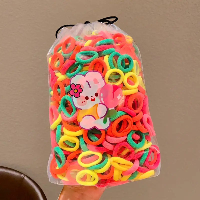 Children's Rubber Hair Bands for Girls High Pony Tails - Image 9