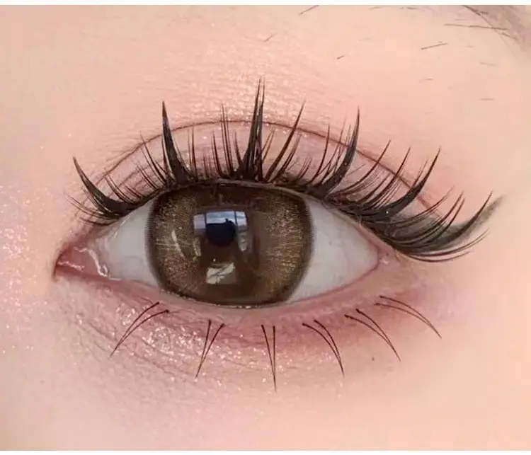 Cute Ciliary Shangpin Double Pointed Wheat Ears False Eyelashes Lazy Man Trilogy Single Cluster Cartoon Segmented Natural Fine Stem Eyelashes — feature 7