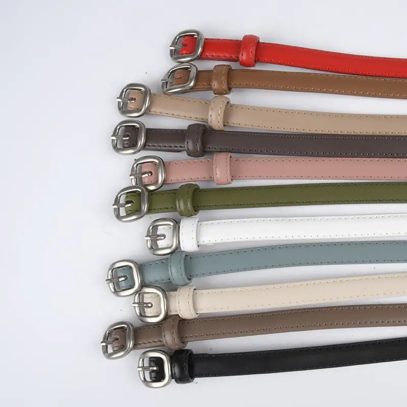 Thin Genuine Leather Women's Belt with Jeans - Image 13