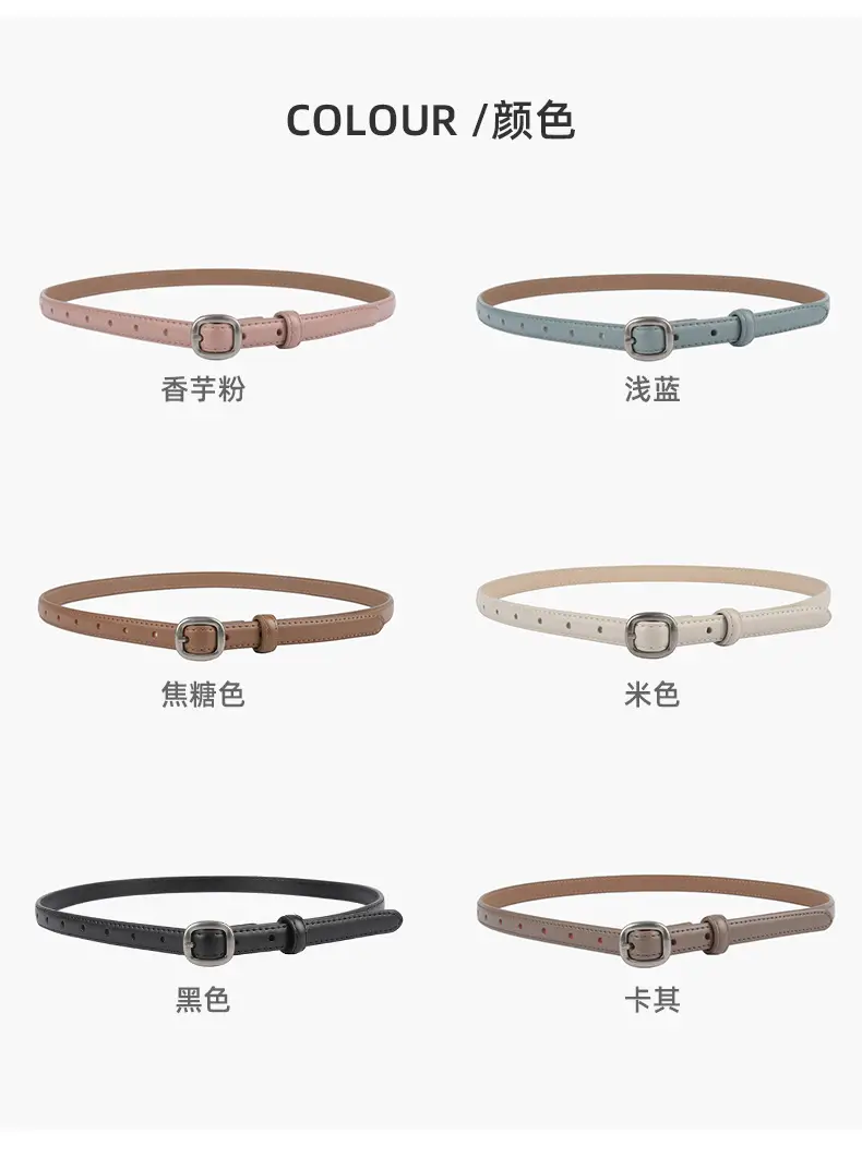 Thin Genuine Leather Women's Belt with Jeans β feature 9