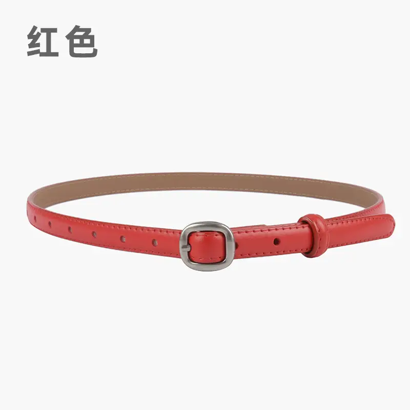 Thin Genuine Leather Women's Belt with Jeans - Image 10
