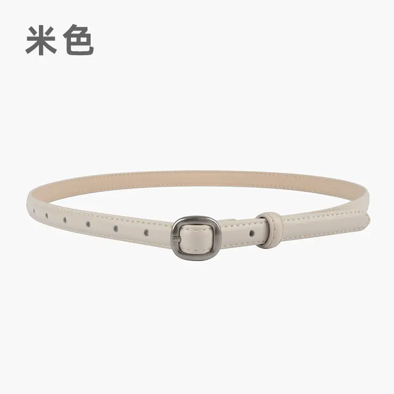 Thin Genuine Leather Women's Belt with Jeans - Image 4