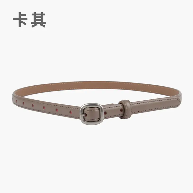 Thin Genuine Leather Women's Belt with Jeans - Image 5