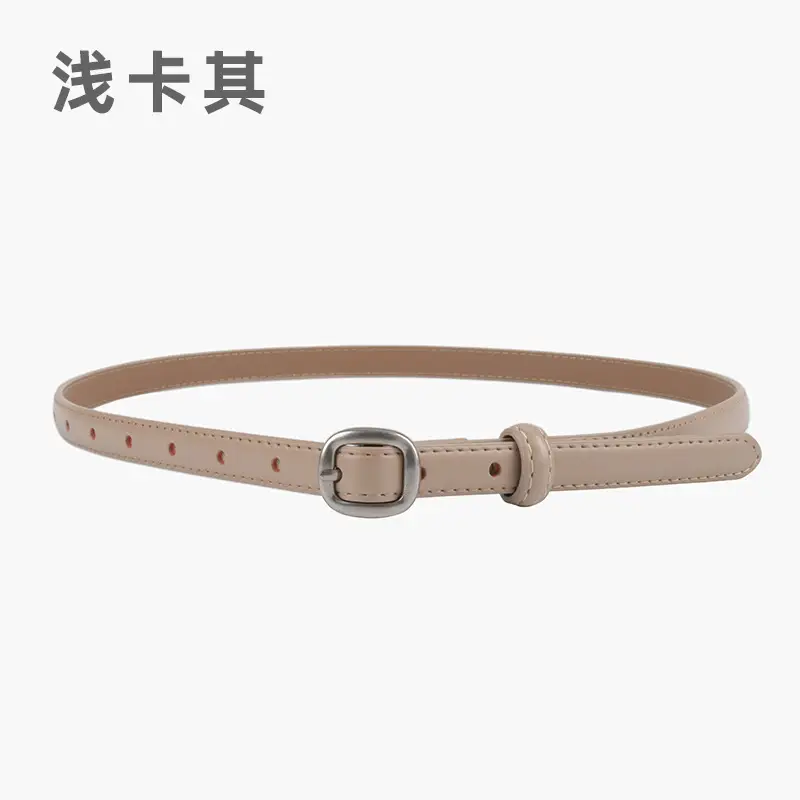 Thin Genuine Leather Women's Belt with Jeans - Image 6