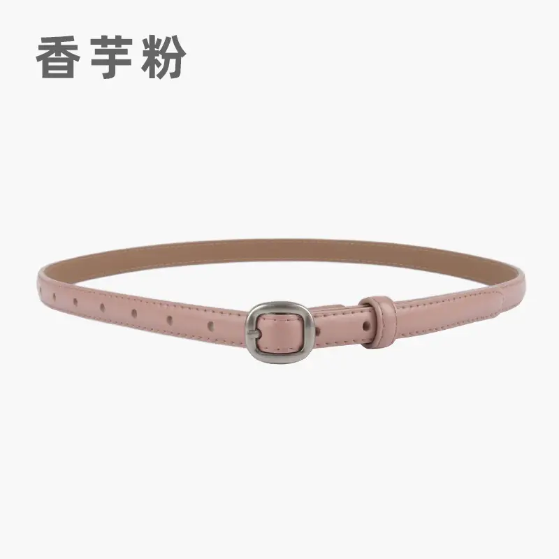 Thin Genuine Leather Women's Belt with Jeans - Image 7