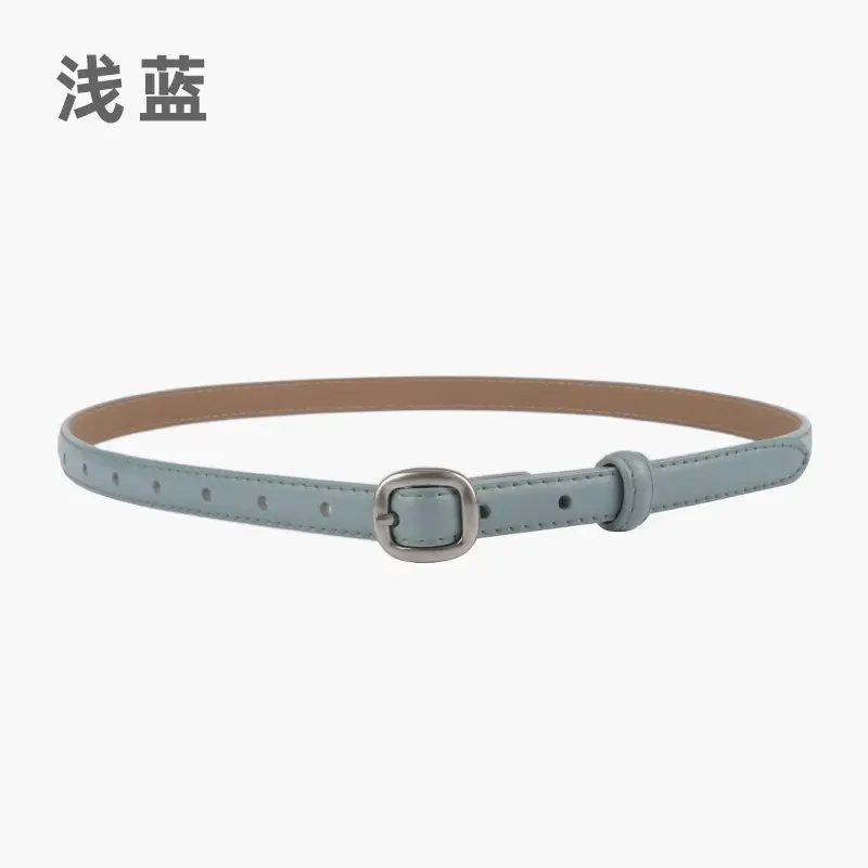 Thin Genuine Leather Women's Belt with Jeans - Image 8