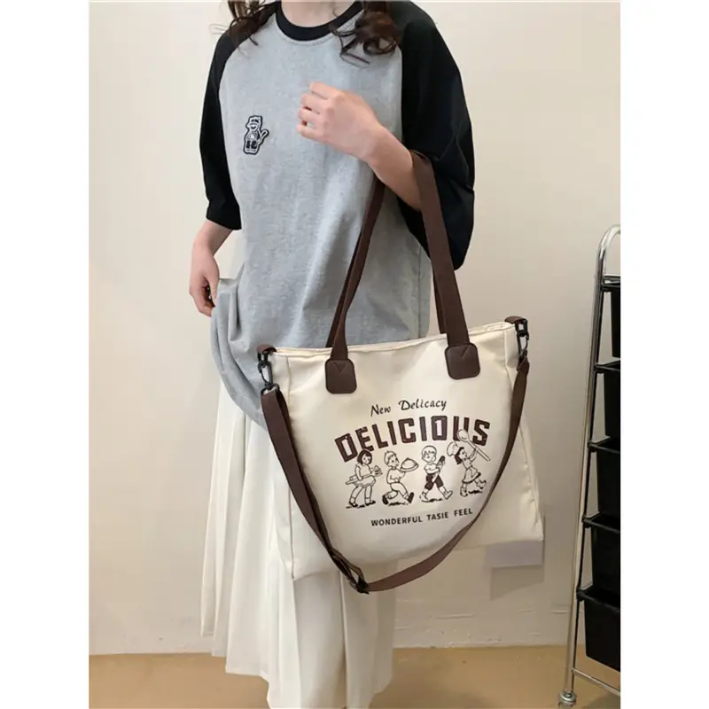 Women Canvas Commuter Bag Large Capacity Shoulder Crossbody