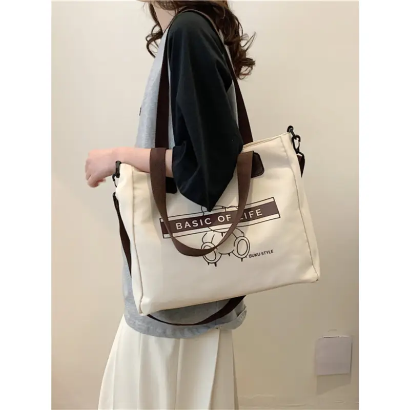 Women Canvas Commuter Bag Large Capacity Shoulder Crossbody