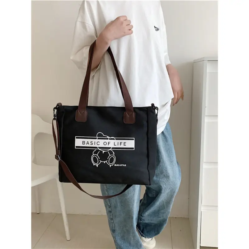 Women Canvas Commuter Bag Large Capacity Shoulder Crossbody