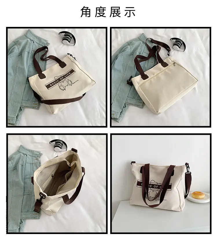 Women Canvas Commuter Bag Large Capacity Shoulder Crossbody — feature 10