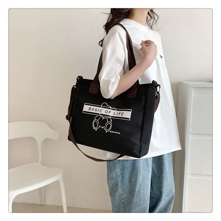 Women Canvas Commuter Bag Large Capacity Shoulder Crossbody — feature 7