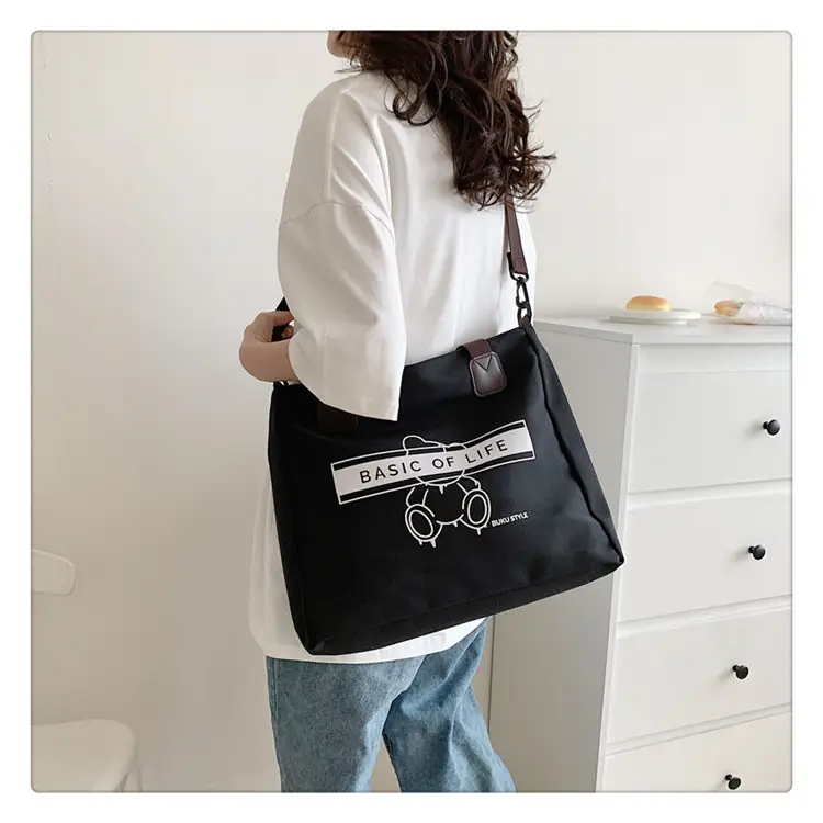 Women Canvas Commuter Bag Large Capacity Shoulder Crossbody — feature 8