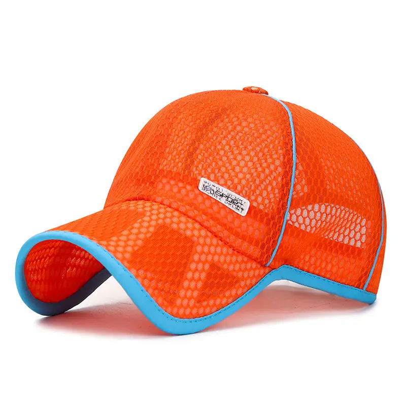 Orange Mesh Baseball Cap for Boys Girls Summer - Image 7