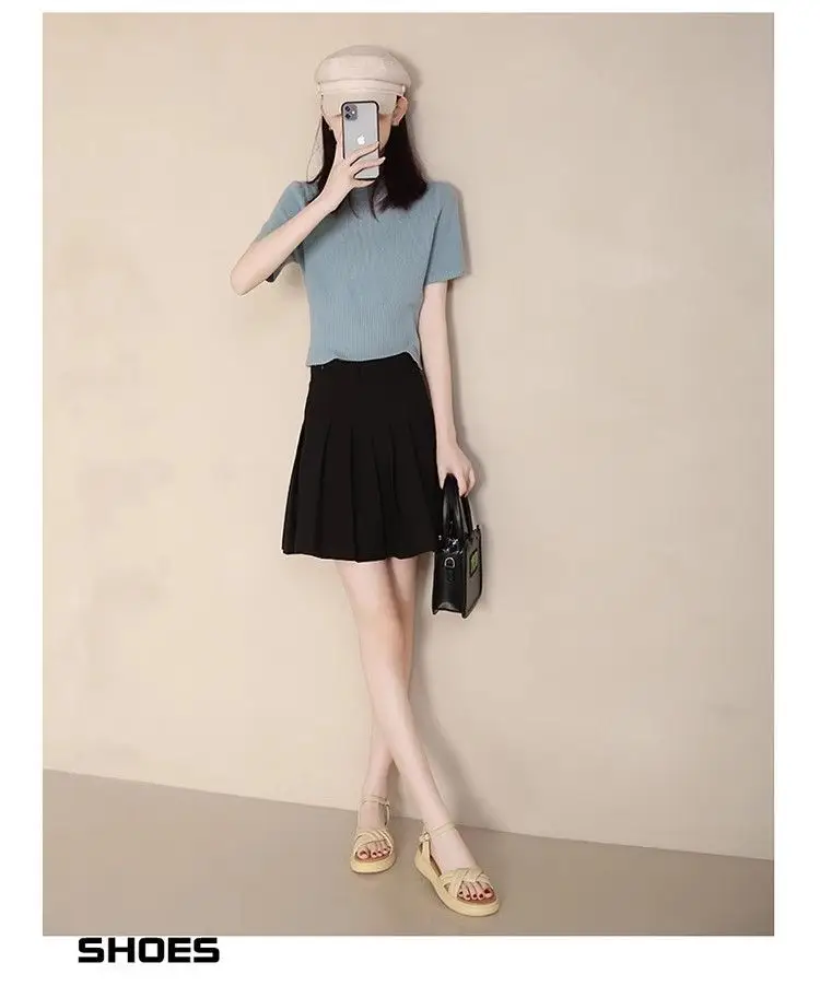 Flat Soft Bottom Beach Shoes with One-character Buckle 2023 Summer New Cross Strap Internet Celebrated Student Sandals Women's Roman Shoes — feature 17