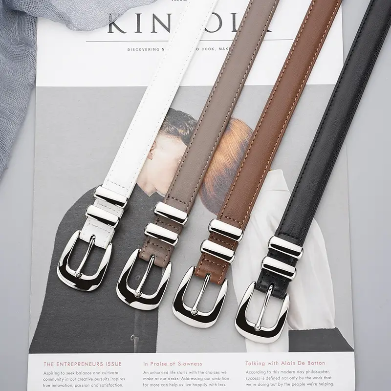 Brown Leather Belt for Women Business Fashion - Image 7