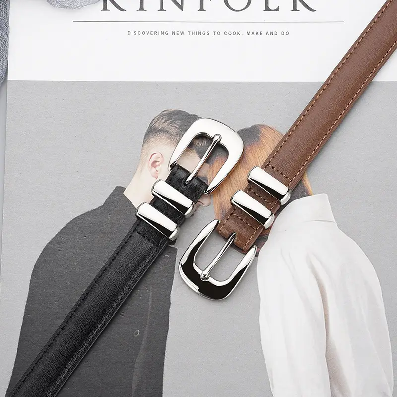 Brown Leather Belt for Women Business Fashion - Image 9