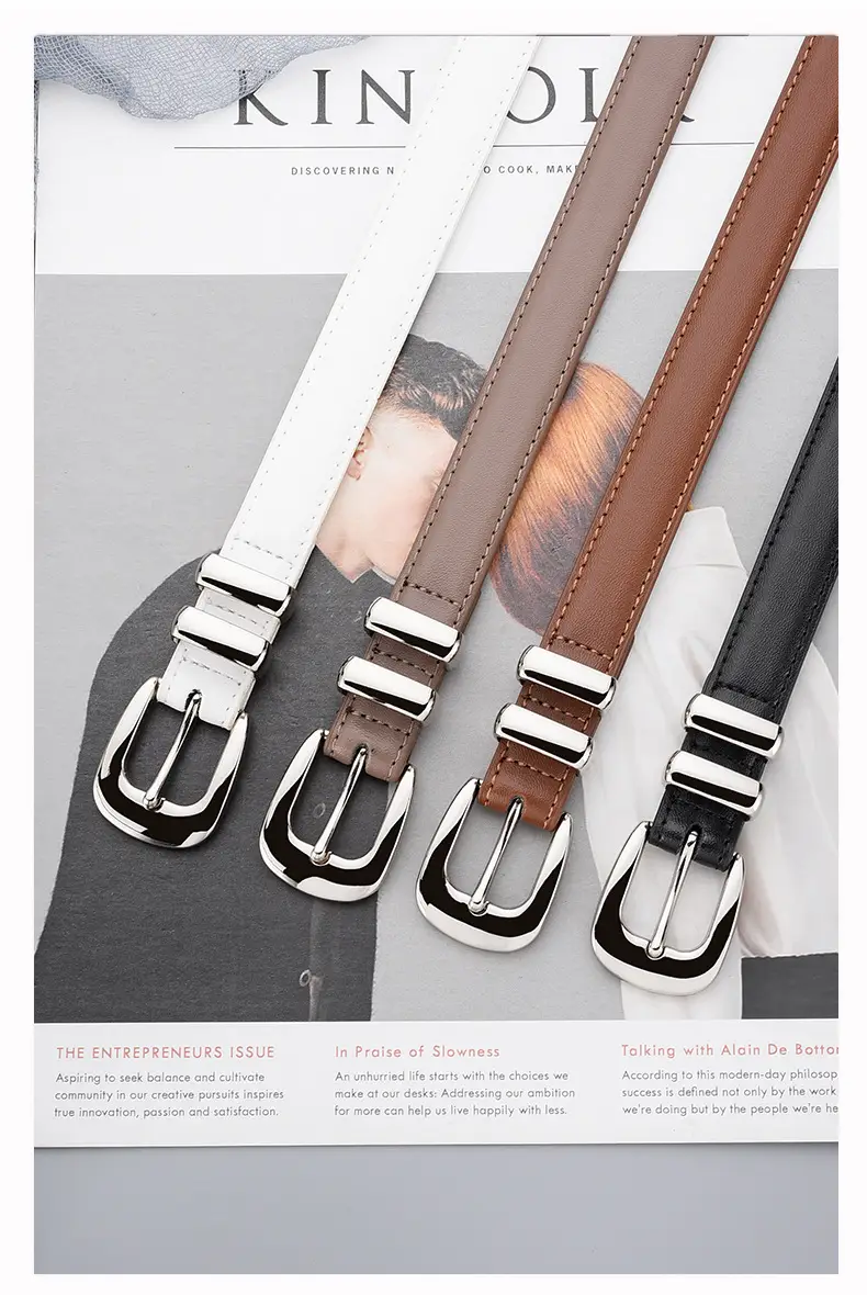 Brown Leather Belt for Women Business Fashion — feature 16