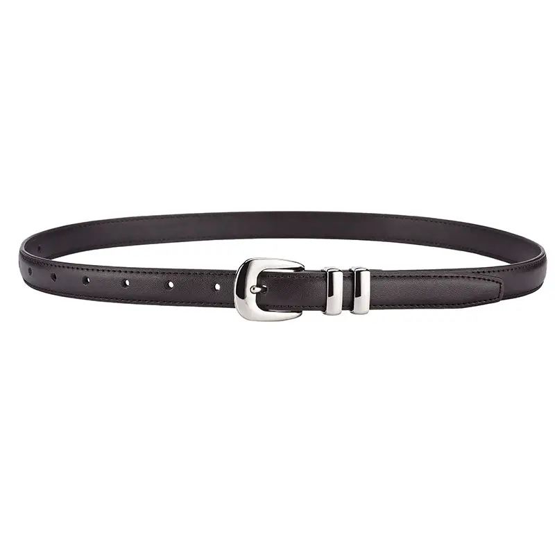 Brown Leather Belt for Women Business Fashion - Image 2
