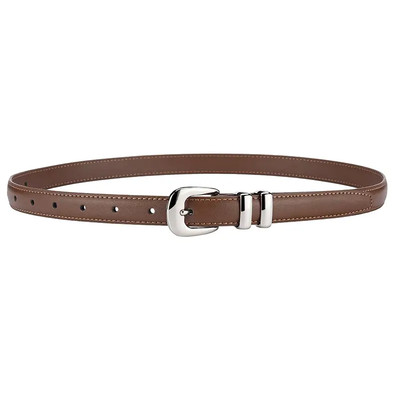 Brown Leather Belt for Women Business Fashion - Image 3