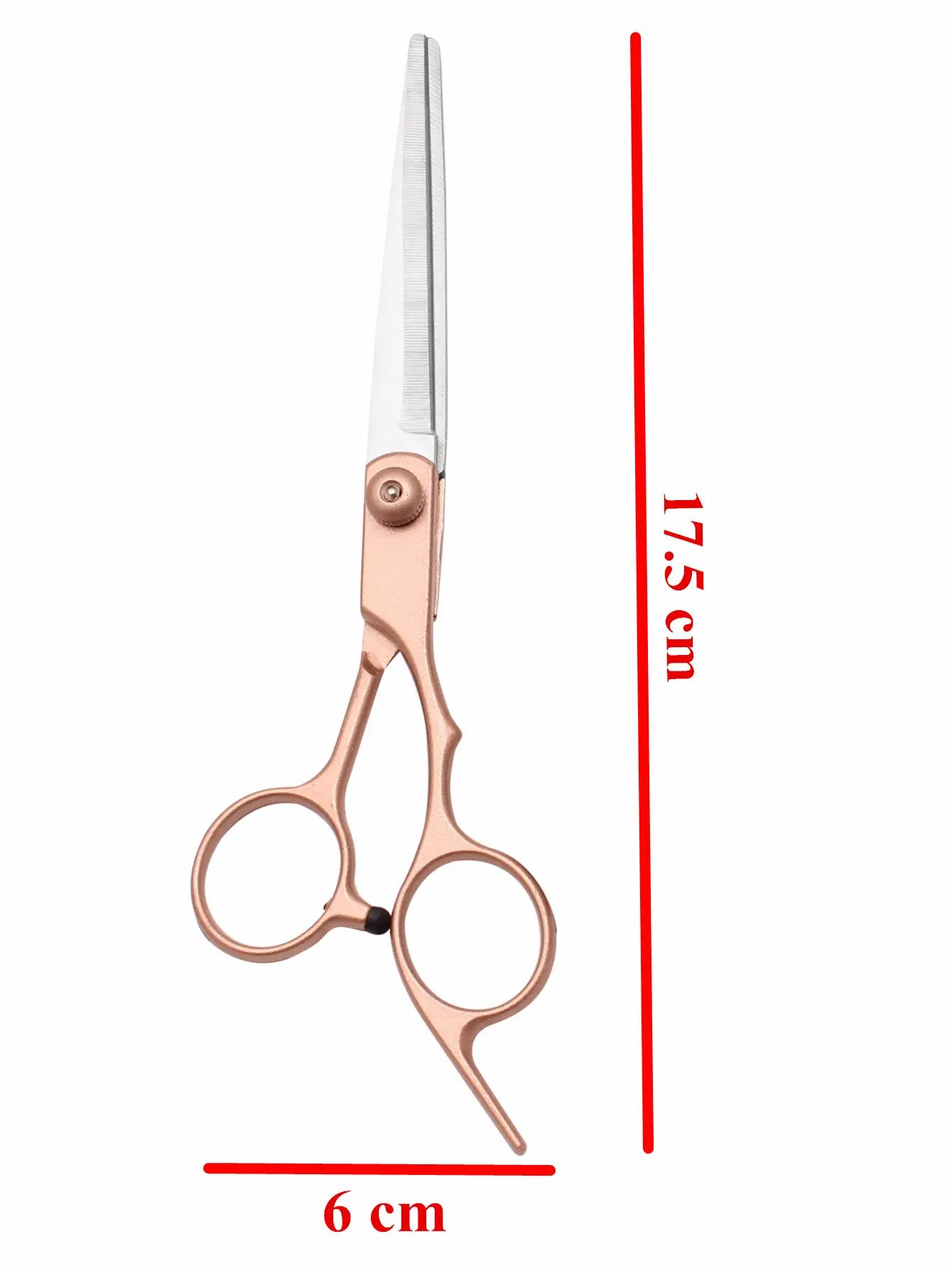 Stainless Steel Thinning Hair Scissors Rose Gold 16cm - Image 5