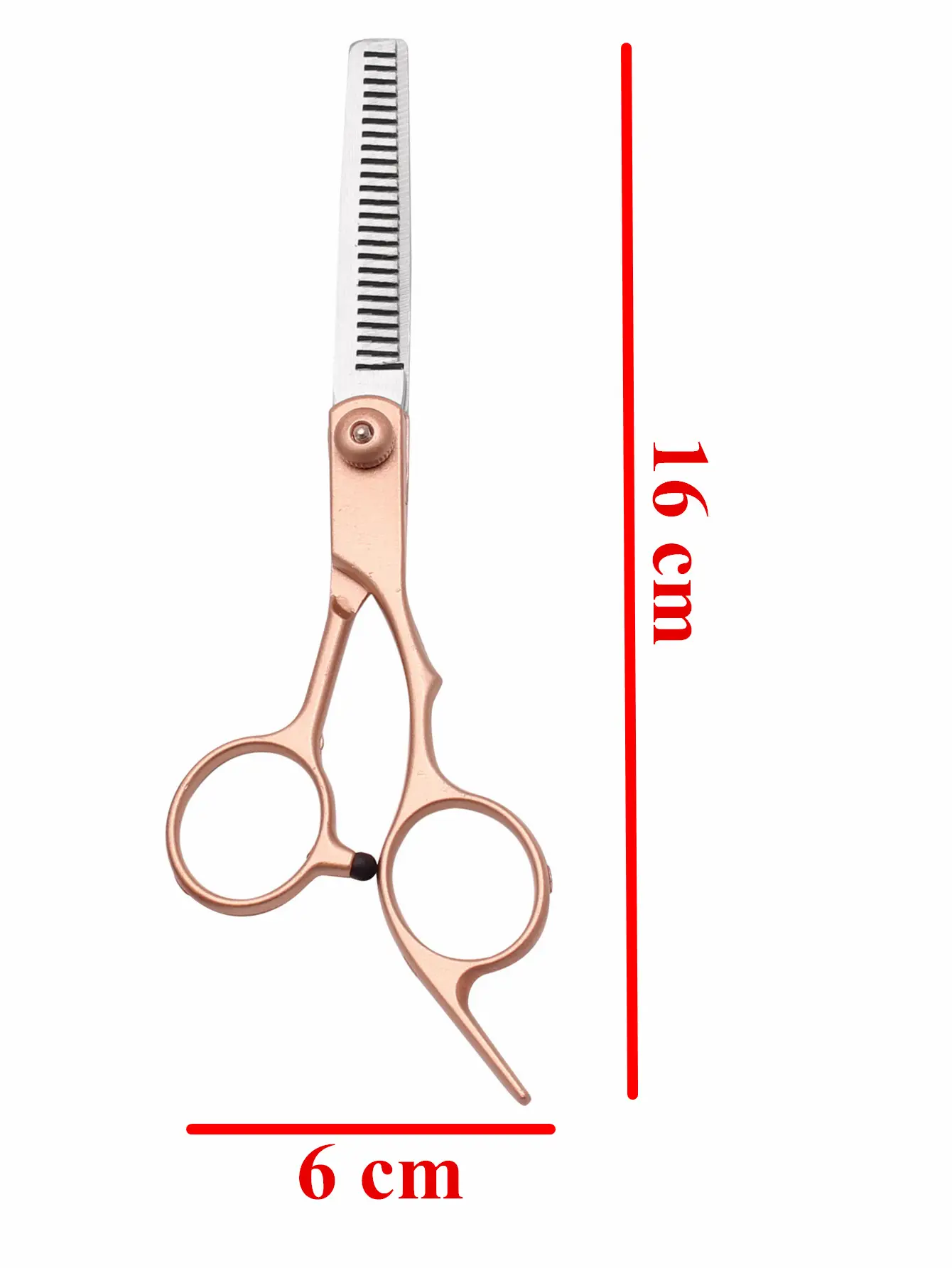 Stainless Steel Thinning Hair Scissors Rose Gold 16cm - Image 6