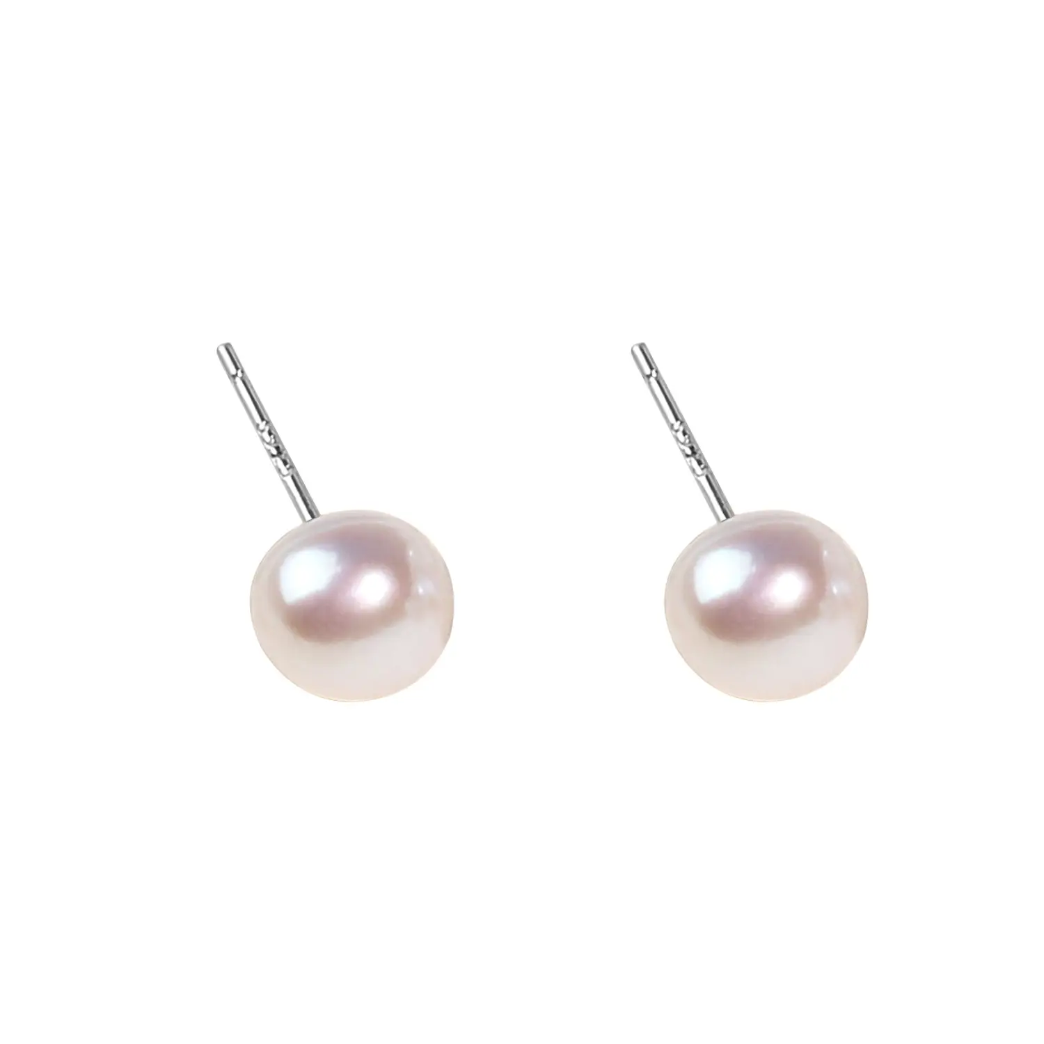 Natural Freshwater Pearl Earrings 925 Silver Women - Image 5