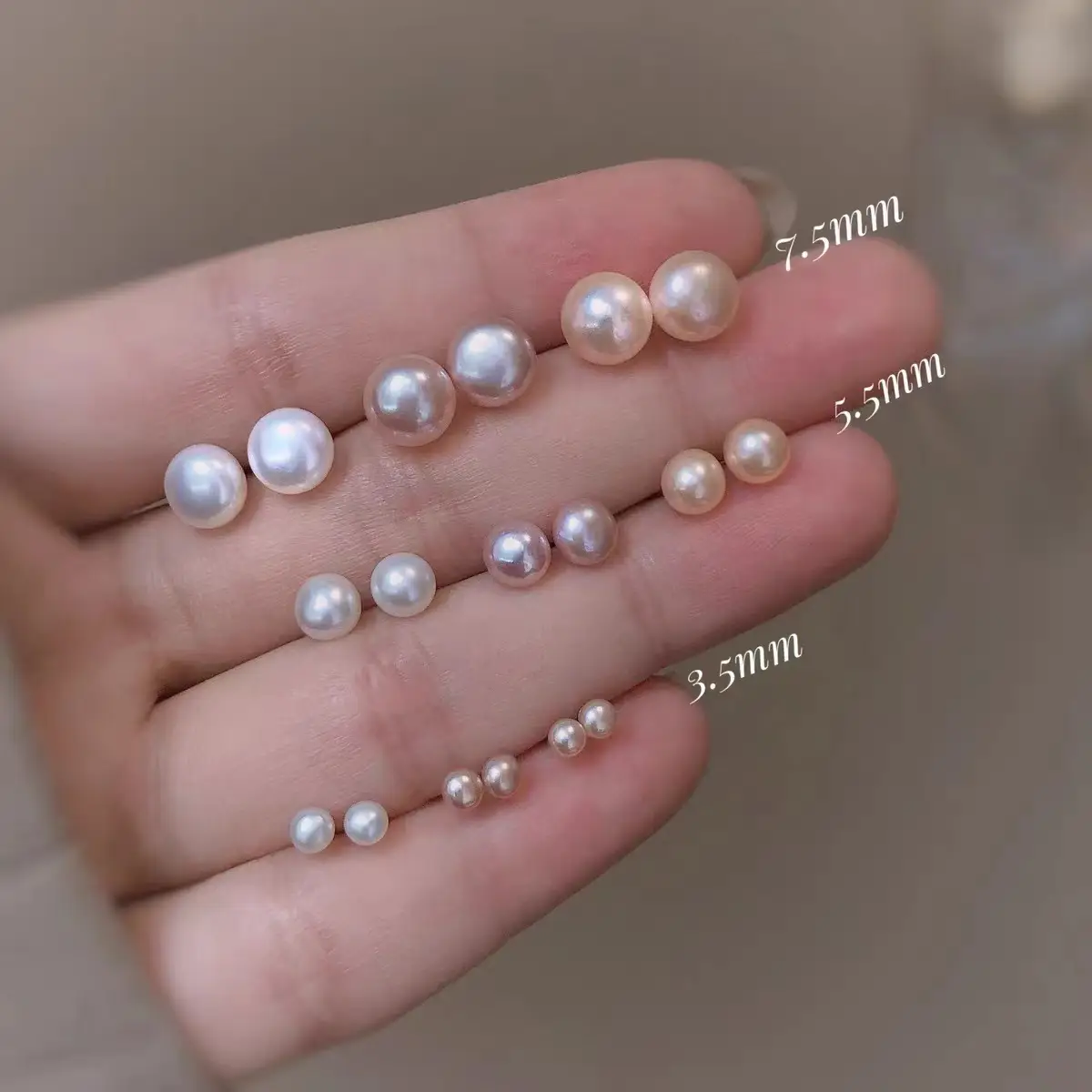 Natural Freshwater Pearl Earrings 925 Silver Women — feature 7