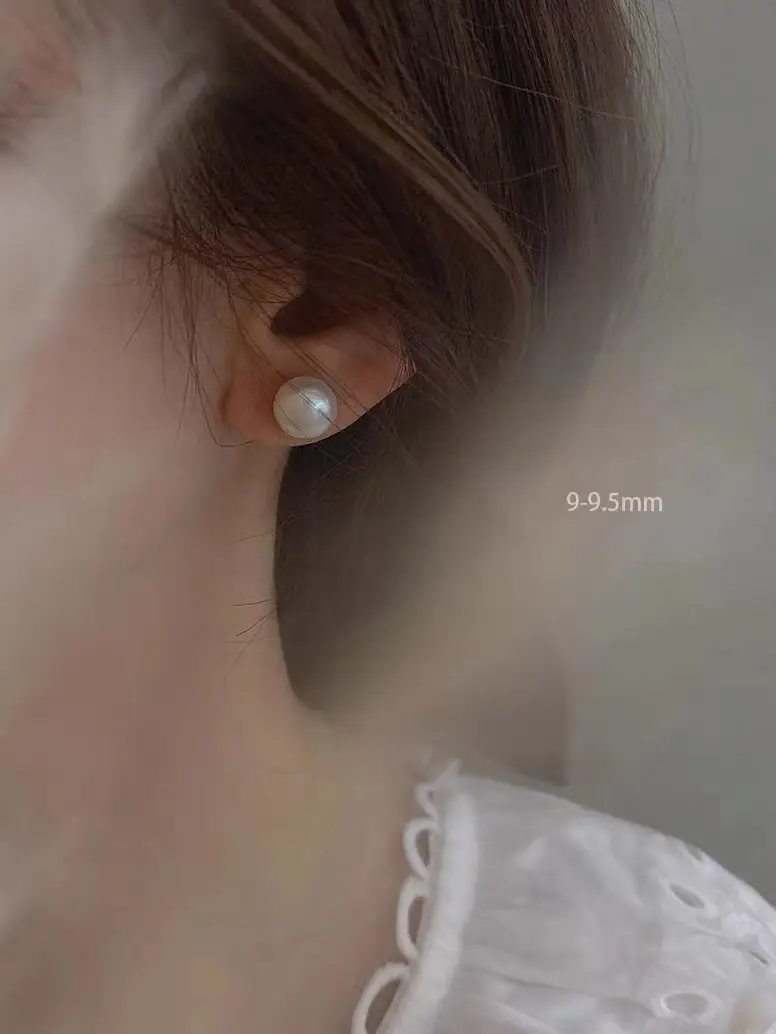 Natural Freshwater Pearl Earrings 925 Silver Women — feature 8